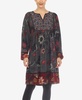 Women's Paisley Flower Embroidered Sweater Dress