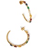 BY NADRI Gold-Tone Multicolor Light Bulb Medium C Hoop Earrings, 1.62"