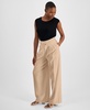 Petite High Rise Pleat-Front Wide Leg Pants, Created for Macy's