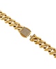 Men's Cubic Zirconia-Accented Curb Link Chain Bracelet in Gold-Tone Ion-Plated Stainless Steel