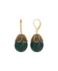 Acrylic Oval Filigree Drop Earrings