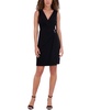 Women's Sleeveless Faux-Wrap Bodycon Dress