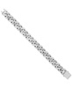 Men's Cubic Zirconia Pavé Curb Link Chain Bracelet in Sterling Silver