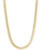 Flat Cuban Link 22" Chain Necklace in 10k Gold