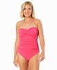 Twist-Front Ruched One-Piece Swimsuit