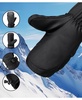 Mens Waterproof Snow Gloves Zipper Pockets Winter Sport Mittens