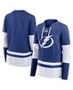 Women's Blue Tampa Bay Lightning Prime Time Lace-Up Long Sleeve T-Shirt