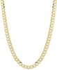 20" Two-Tone Open Curb Chain Necklace (5-3/4mm) in Solid 14k Gold & White Gold
