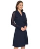 Women's Chiffon-Sleeve Faux-Wrap Dress