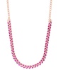 EFFY® Ruby (13-7/8 ct. t.w.) & Diamond (2-1/3 ct. t.w.) 18" Statement Necklace in 14k Rose Gold