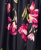 Women's Organza-Sleeve Floral Belted Gown