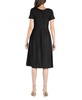 Women's Midi Dress with Short Sleeves and Pocket Detail
