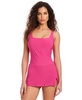 Women's Grommet-Detail Square-Neck Swim Dress 