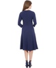 Women's Crewneck 3/4-Sleeve Fit & Flare Dress