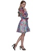 Women's Printed Organza Tie-Waist Dress