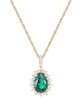 Lab-Grown Opal (1 ct. t.w.) & Lab-Grown White Sapphire (1/2 ct. t.w.) 18" Pendant Necklace in 14k Rose Gold-Plated Sterling Silver (Also in Lab-Grown Ruby, Lab-Grown Blue Sapphire, Blue Topaz, Amethyst, & Lab-Grown Emerald)