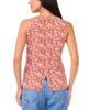 Women's Printed Keyhole-Back Sleeveless Top