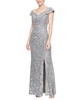 Women's Sequined Lace Off-The-Shoulder Gown