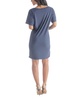 Solid Color Loose Fit V Neck T Shirt Style Women's Knee Length Dress