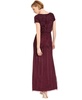 Adrianna Papell Women's Short Sleeve Beaded Gown