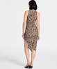 Women's Cheetah-Print Asymmetrical Midi Dress, Exclusively at Macy's