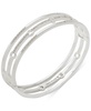 Silver-Tone Pavé Triple-Row Bangle Bracelet