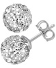 Crystal Fireball Stud Earrings in Gold-Plate