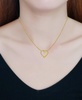 Cubic Zirconia Open Heart Pendant Necklace in 18k Gold-Plated Sterling Silver, 16" + 2" extender, Created for Macy's