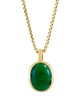 EFFY® Men's Dyed Jade Oval Cabochon 22" Pendant Necklace in Gold-Plated Silver