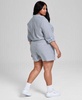 Trendy Plus Size Striped Button-Front Shirt & Striped Shorts, Exclusively at Macy's