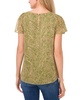 Women's Flutter-Sleeve Crewneck Blouse