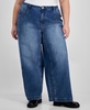Trendy Plus Size High-Rise Seamed Front Jeans, Exclusively at Macy's 