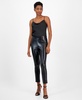 Women's Faux-Leather Skinny Ankle Pants