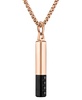 Black & Rose Gold-Tone IP Stainless Steel Black Spinel 26" Pendant Necklace