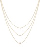 White Simulated Imitation Pearl Triple Layer Necklace