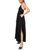 Women's Keyhole Halter Open-Back Maxi Dress