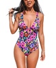 Women's Keyhole Ring Back One Piece Swimsuit