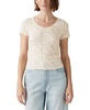 Women's Sweetie Cotton V-Neck Pointelle Top