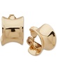 Gold-Tone Chunky Huggie Hoop Clip Earrings
