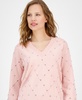 Women's Rhinestone V-Neck Sweater