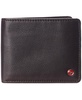 Mens Genuine Leather Passcase Bifold Wallet RFID Safe 2 ID Windows