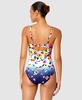 Women's Floral-Print Draped Underwire One-Piece Swimsuit