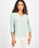 Women's 3/4-Sleeve V-Neck Top