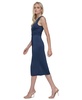Women's Gathered-Waist Faux-Wrap A-Line Dress