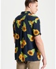 Men's Sunflower Print Short Sleeve Shirt
