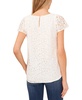 Women's Crewneck Flutter Sleeve Lace Top