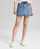 Women's Drawstring Denim Mini Skirt, Exclusively at Macy's