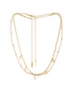Pearl Beaded Gold-Plated Chain Necklace Set