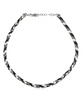 Sterling Silver Multi-Color Braided Black, White and Gray Leather Necklace, 20 to 22 Inches