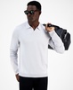 Men's Long-Sleeve Johnny Collar Merino Sweater, Created for Macy's 